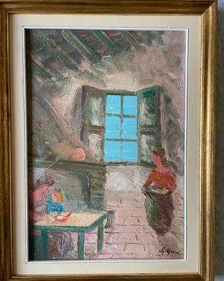 quadro olio su tavola Guido Guidi