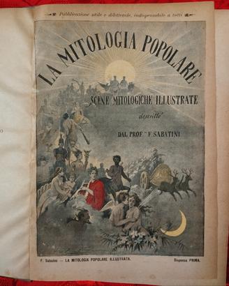 Antico libro La Mitologia popolare 1896 vi