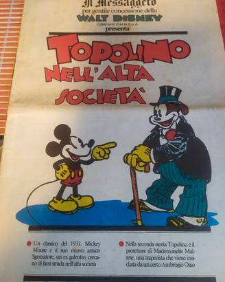 2Topolino Disney fumetto supplemento il Messaggero