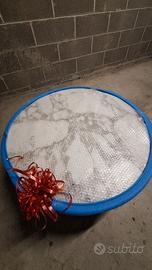 Tavolino basso in Marmo Bianco Polifotm Mondrian