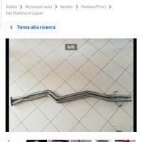 SCARICO CENTRALE ACCIAIO BMW E30 M3-2.3/ 320is