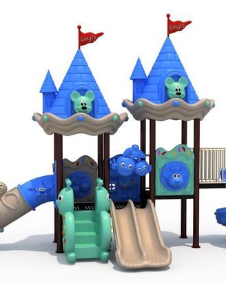 Gioco per Bambini con Scivoli per Ville e Parchi
