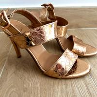 Sandali oro rosa moschino tacchi donna