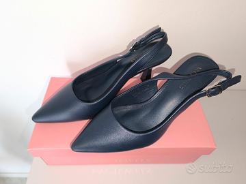 Slingback colore blu navy