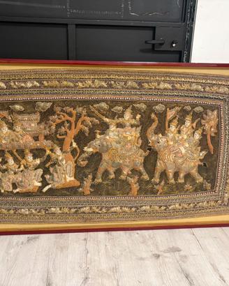Grande quadro orientale decorativo con elefanti