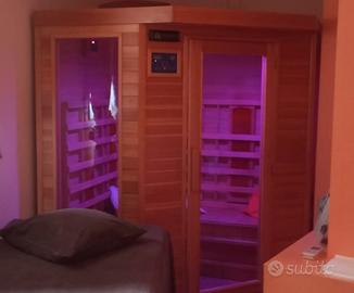Sauna infrarossi angolare 4 posti
