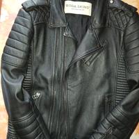 Giubbotto biker uomo in vera pelle. 