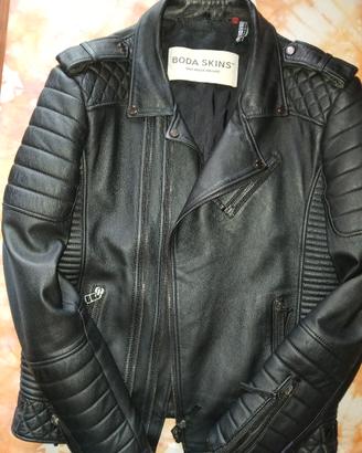Giubbotto biker uomo in vera pelle. 