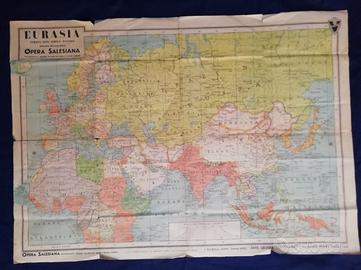 Cartina geografica Eurasia-Europa -Asia-Africa-Oce