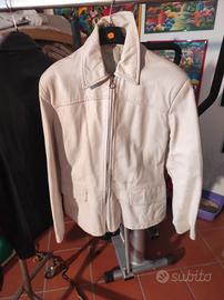 Giacca donna pelle bianca