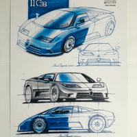 Bugatti EB110 poster