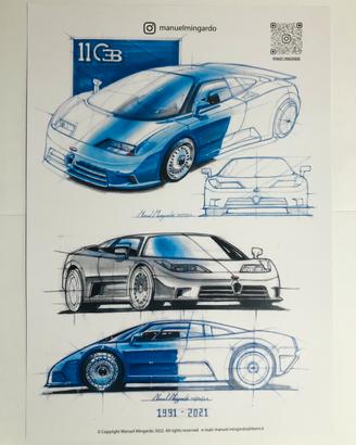 Bugatti EB110 poster