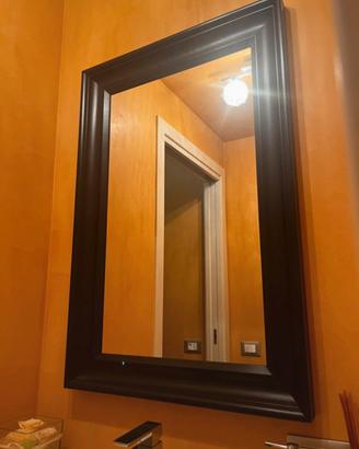 Specchio marrone scuro - nero HEMNES