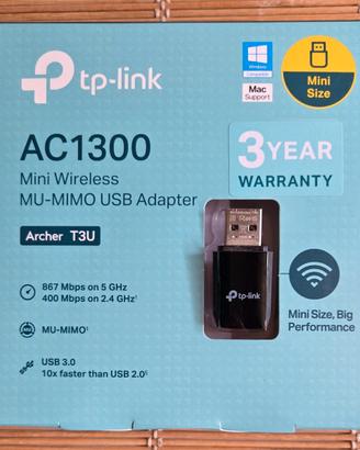 ADATTATORE WIRELESS-USB TP-LINK AC1300