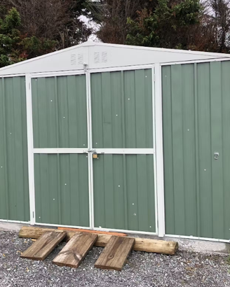 Box capanno acciaio lamiera 327x459cm verde