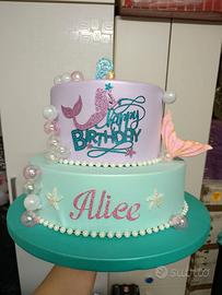 Torta scenografica tema sirena.