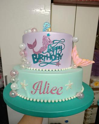 Torta scenografica tema sirena.