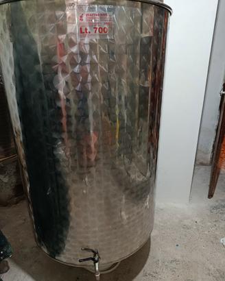 botte acciaio 700 lt