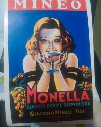 rarissima etichetta pubblicità monella anni 50/60
