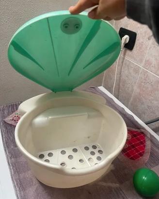 Contenitore vasca bagno con coperchio e fondo fora