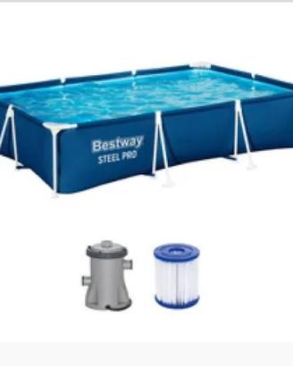 Piscina NUOVA bestway steel pro 3x2 h66 con pompa
