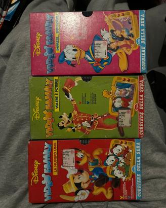 Lotto 3 VHS Disney Video Family Corriere della Ser