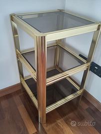 Tavolino vetro e ottone