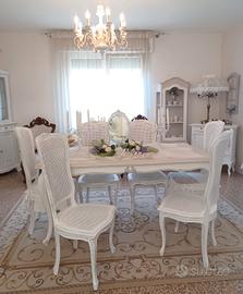 tavolo e sedie shabby 