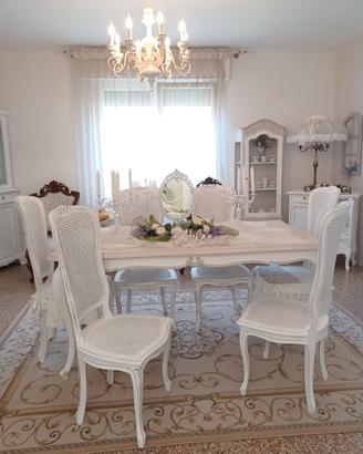 tavolo e sedie shabby 