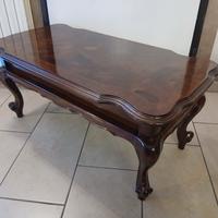 Tavolo in noce e radica di noce