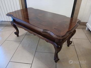 Tavolo in noce e radica di noce