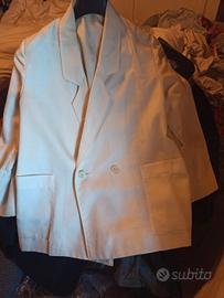 giacca fatta a mano bianca