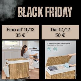 Cesto Portabiancheria con Coperchio e Rotelle.