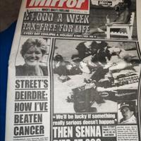 Quotidiano incidente Ayrton Senna 1994