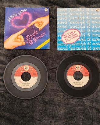 Set 2 dischi in vinile 45 giri Ricchi e Poveri