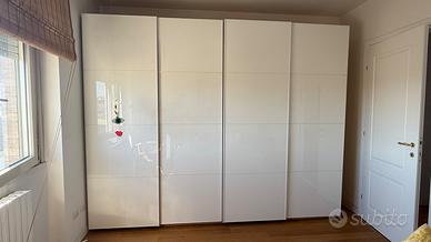 armadio Pax Ikea bianco ante scorrevoli