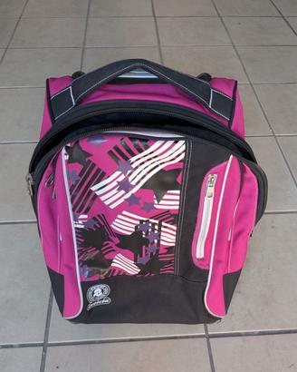 Zaino trolley Invicta rosa e nero – scuola Invicta