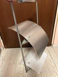 Lampadario design lastre vetro e alluminio