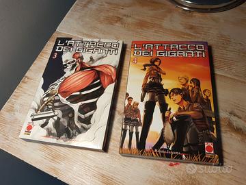 Attack on titan prima edizione, vol. 3 e 4