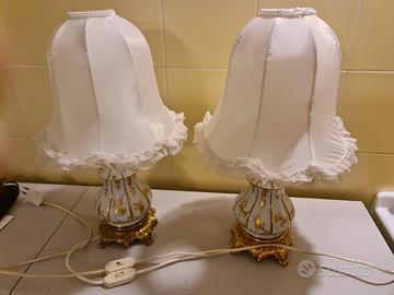 coppia lampade paralume da camera 