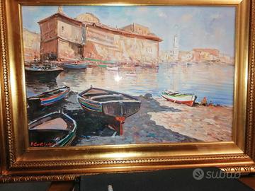 Dipinto Vincenzo Casillo Jr "Marina di Bacoli"