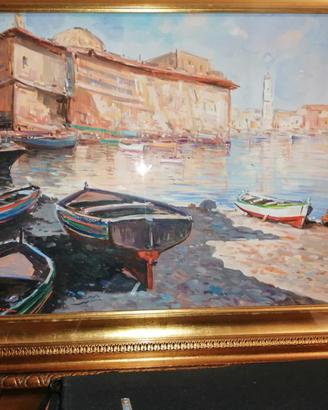Dipinto Vincenzo Casillo Jr "Marina di Bacoli"