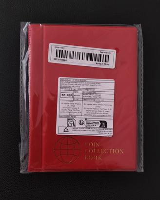 Album raccoglitore 60 monete rosso