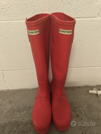 Stivali da pioggia di gomma hunter arancioni