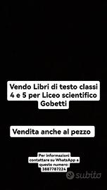 Libri di testo Classe 5 Liceo scientifico(Gobetti)