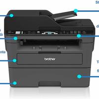 MULTIFUNZIONE BROTHER MFC-L2710DN - A4TONER INCLUS