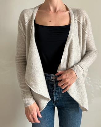 Cardigan corto con tasxhe 100% cashmere donna S