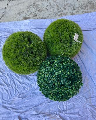 3 sfere vegetali artificiali decorative – arredo c