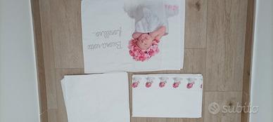 set lenzuola bambina culla/lettino