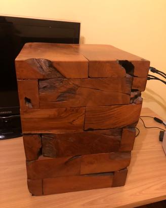 Comodino/tavolino/ sgabello in legno massiccio